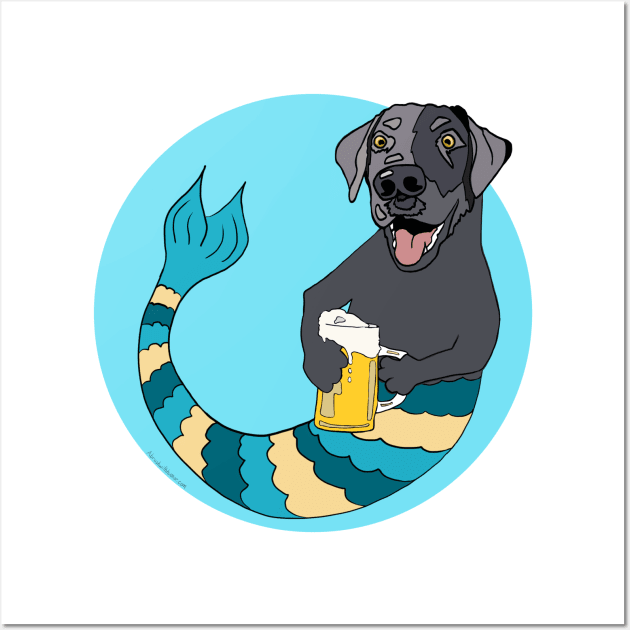 Haygood the Black Lab Wall Art by abrushwithhumor